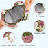 PYBUG Rose Round Pacifier Storage Case, Polyester & TPU Lined with Hook Buckle, Pacifier Container Box for Baby