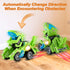 Dinosaur Toys for Kids 3-5, Transforming Dinosaur Car Toy with Light Music for Toddlers, Dino Transformer Toys