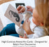 Wee Gallery Art Cards for Baby - Durable High Contrast Black and White Animal Flashcards for Newborns, Sensory Toys,