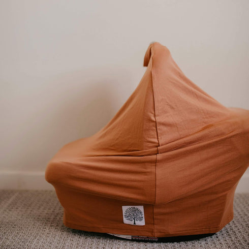Parker Baby 4 in 1 Car Seat Cover for Girls and Boys - Stretchy Canopy, Nursing Cover, Grocery Cart Cover, High Chair