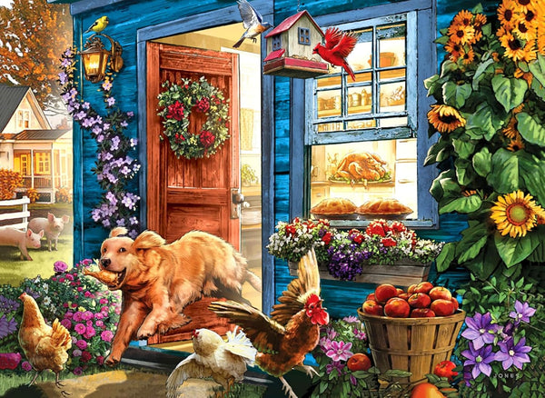 100 Piece Puzzles for Kids - Funny Dog Puzzle, The Great Escape Puzzles for Adults, A Running Dog