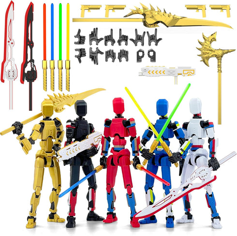Falandi 5-Pack Titan 13 Action Figure Already Assembled, Multi-Colored Titan 13 Action Figure