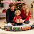 Novaluki Set 2-Layer 4-8, 3 4 5 6 7 8 Christmas Train for Kids, Train Track Toys with Smoke, Light and Sound, DIY