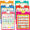 6Pcs Electronic Interactive Alphabet Wall Chart - ABC Learning Toys for Kids, Talking 123s, Animals & Vegetables