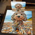PICKFORU 1000 Summer Funny Dog Jigsaw Puzzles Pieces for Adults, Beach Guardian Dog Puzzle Cute, Interesting Seaside