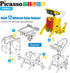PicassoTiles STEM Kids Solar Powered Transformer Robot, 12-in-1 Educational Building Toy for Age 8+