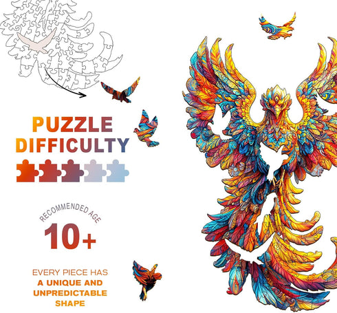 8.5 5.6in 70pcs Wooden Puzzles for Adults - Flameborn Wooden Jigsaw Puzzle, Unique Animal Shaped Wood Puzzles Adult