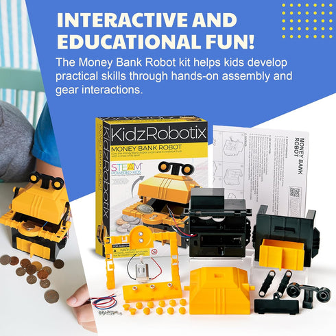 8 KidzRobotix - Money Bank Robot - Build a Piggy Bank for Kids Robot, Inspire STEM Learning, Boost Creativity