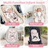 Infant Car Seat Insert with Removable Cushion for Baby Girls, Reversible Newborn Carseat Insert for Baby Head Body