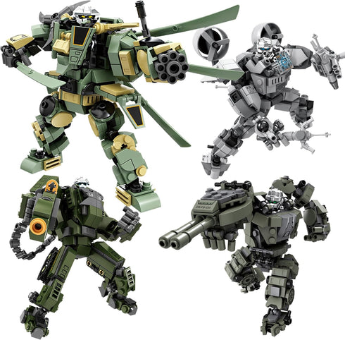 Transforming Mech Robot Building Blocks Set, 4 Kinds of Destroy Warrior City
