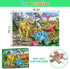 Puzzles for Kids Ages 4-10 - 100 Piece Big Dinosaur Floor Jigsaw Puzzle for Educational Learning Toys