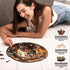 LEOGOR Wooden Puzzle for Adults - Whimsical Owl Haven - 350 Piece Large Nature Inspired Round Mandala