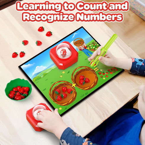 SkilLify Counters Math Board Games for Kids with Dice Poppers, Math Manipulatives Kindergarten Preschool Math Games