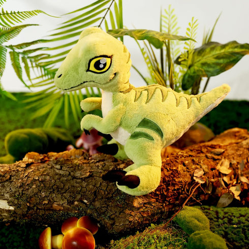 TCBunny Baby Dinosaur 12" Bedtime Plush Toy, Kid's Gifts for Boys and Girls (Green Velociraptor)