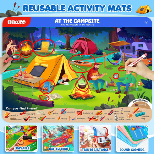 Preschool Learning Activities Search and Find Books, Travel Game for Kids Ages 3-8, Birthday Gifts