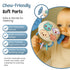 FD Falcon (2 1) Baby Rattle Teether in Candy Shape with Animals Theme, Musical Learning and Lighting, BPA-Free, Safe