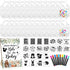 Newwiee 55 Pcs White Bibs for Baby Decorating Design a Bib Decorate