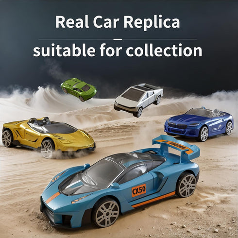 Yewkou 18-Pack, 1:64 Set, 3 (18 Pack) Toys Cars Scale Die-Cast Metal Vehicles Includes Pickup, Racing Cars,Sports Cars