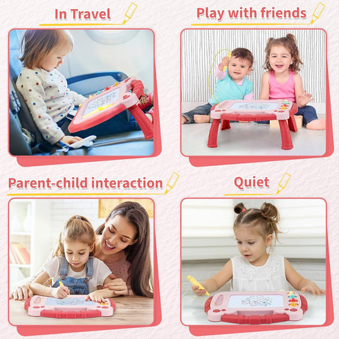 3, 3 HCFJEH Magnetic Drawing Board, Sketch Doodle Board Pad Toy, Educational Learning Toys for Toddlers Learning Toys