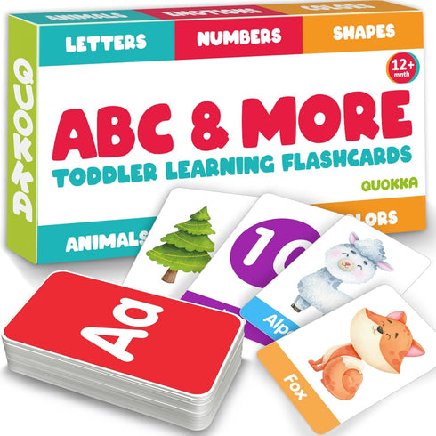 Quokka ABC Learning Flash Cards for Toddlers 2-4 Years Old - 60 Flashcards Educational Game