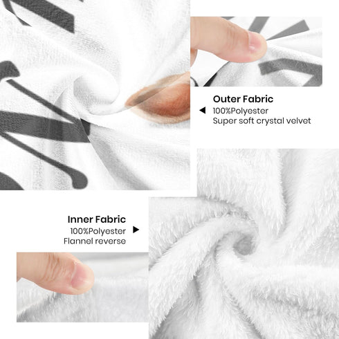 Novusopt Monogrammed Personalized Baby Blanket for Boys Cow Receiving Blanket Customized Soft Flannel