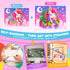 24 Pack 4-9, Set JoyCat DIY Poke Art Unicorn Party Favors for Girls, Mess-Free Craft Kits for Kids Ages Activity