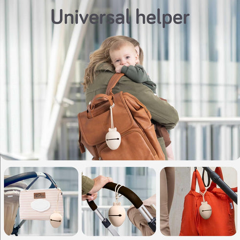 2 Baby Uma Silicone Pacifier Holder Case - BPA-Free, Dishwasher-Safe & Universal Pacifier Case for Diaper Bag, Fits
