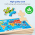 SYNARRY Large US World Earth Solar System Wooden Puzzles for Kids Gift Box(12.2*9.4 in) - FSC Certified, Puzzles for