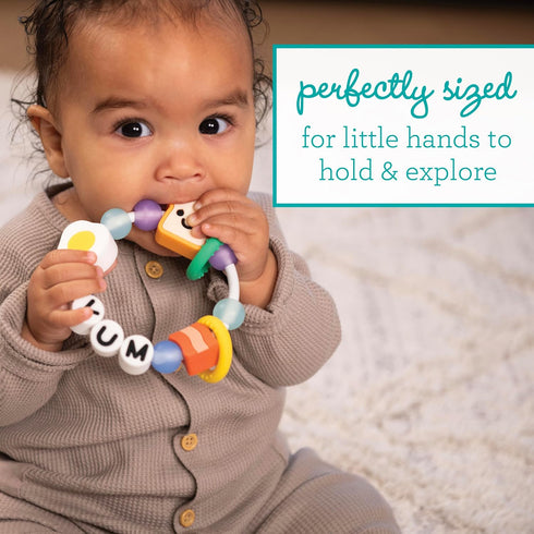 3-Pack Infantino Friendship Baby Teethers, Soft Silicone Teething Toys, Sensory Textures, Easy to Grip, BPA-Free