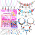AIPRIDY Unicorn Mermaid Charm Bracelet Making Kit, 72 Pieces Jewelry Crafts Gifts for Girls 5-12 Years Old