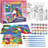 3 Pack Paint-by-Numbers Kit for Kids, 8x10 Inch Framed Canvas with 24 Acrylic Paint Pots, 6 Brushes, Art Set