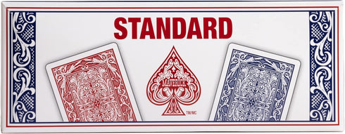 Maverick Playing Cards, Standard Index, Red and Blue, 12 Pack