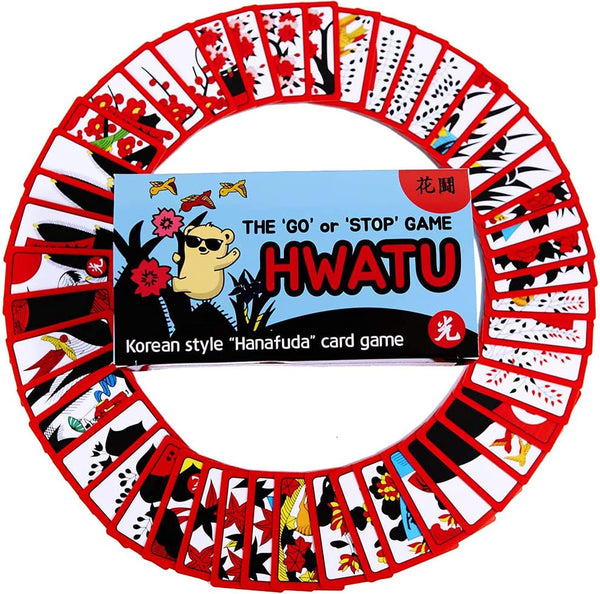 GEEKBEAR Hwatu - Korean Flower Card Game, Hanafuda Go Stop HWATOO - New Year Board Game from Minari Movie