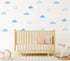Cloud Wall Decals for Kids Room, Vinyl Stickers for Baby Boys Girls Nursery Toddler Room Decor A64 (Sky Blue)