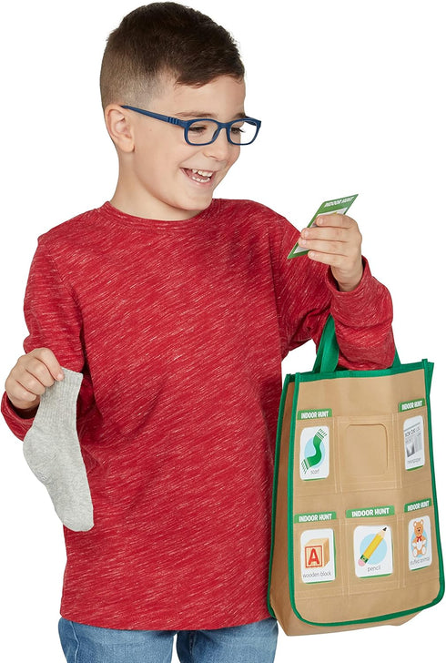 Melissa & Doug Let’s Explore Indoor/Outdoor Scavenger Hunt Play Set, 80 Double-Sided Cards for Kids 4+