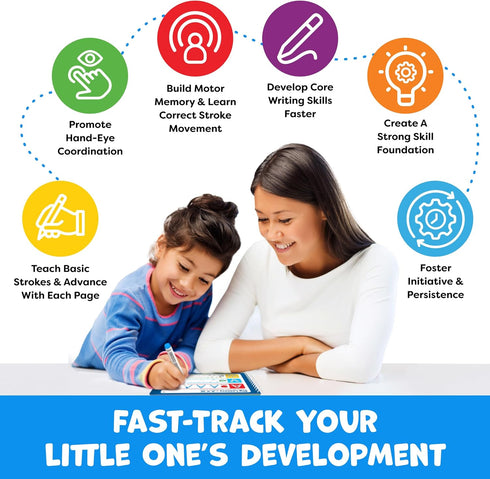 3-5 4 3 4 Preschool Learning Activities - Letter Tracing Books for Kids Ages - Toddler Handwriting Practice - Learning
