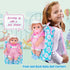 12" Backpack Playset,12 Inch Set 3+ Girls Baby Doll Daisy Theme Carrier Reborn Baby Dolls With Accessories And Clothes