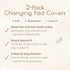 MY LITTLE ZONE 2-Pack 100% 32"x16" 8" Baby Changing Pad Covers Boy, Changing Table Sheets, Cotton Muslin Changing Pad