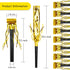 Skylety 18 Pcs Party Blower Noisemakers, Gold Musical Blowouts for Halloween, Christmas, New Year, Birthday Party