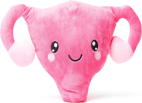 nerdbugs Uterus Plush Funny Hysterectomy Gift, Endometriosis & Fertility Support Toy, Gynecology