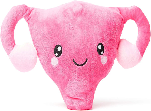 nerdbugs Uterus Plush Funny Hysterectomy Gift, Endometriosis & Fertility Support Toy, Gynecology