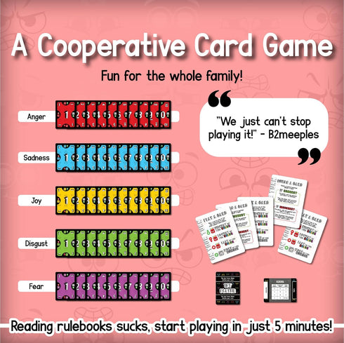 Expressions Card Game - Cooperative Interactive Family Game for 2-5 Players, 15 Minute Playtime
