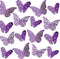 72 Pieces 3D Butterfly Wall Decals - Decorative Stickers in 3 Sizes for Home, Nursery, and Kids Room Decor (Purple)