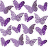72 Pieces 3D Butterfly Wall Decals - Decorative Stickers in 3 Sizes for Home, Nursery, and Kids Room Decor (Purple)