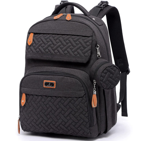 BabbleRoo Diaper Bag Backpack - Travel Large Baby Diaper Bag with Changing