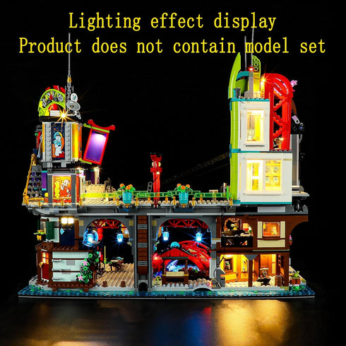LED Light Kit for NINJAGO City Markets — Compatible with NINJAGO 71799 Model Set (Model Set Not Included)
