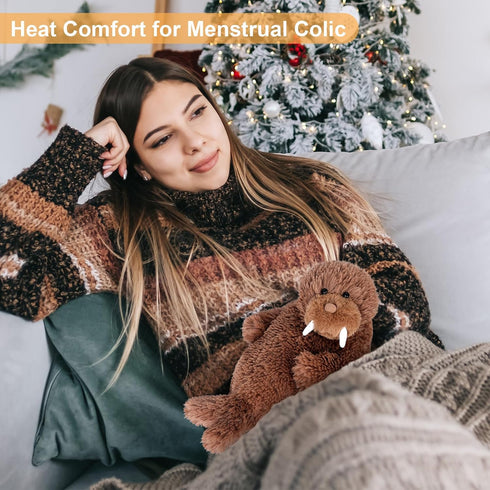 SuzziPals Warming Walrus Stuffed Animals, Microwavable Stuffed Animal Heating Pads for Soothing, Anxiety and Stress