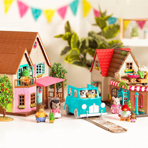 Li’l Woodzeez Classroom & Playground Set - 20Pcs Miniature Dollhouse Furnitures & Accessories for Kids