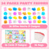 36 Packs JOYIN Valentines Day Gift Cards with Glitter Mochi Squishy Toys, Stress Relief Fidget Toys, Critter Mochi