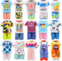 30 PCS Mini 6 Inch Doll Clothes and Accessories, 4 Tops, 4 Pants for Boy Dolls, 5 Dresses, 10 Outfits & Accessories